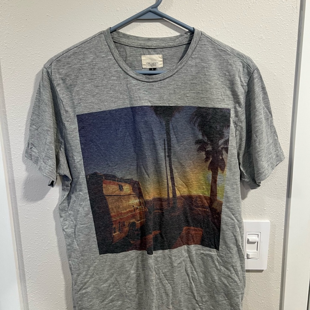 Vintage Van Life Gray Graphic T-Shirt